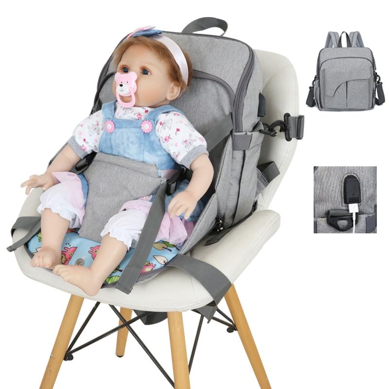 Multi-Functional Waterproof Diaper Bag with Baby Seat